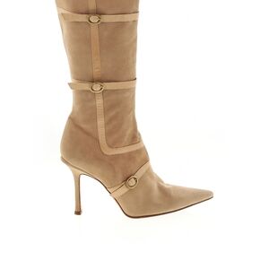 Jimmy Choo Tan Heeled Boots with Stiletto